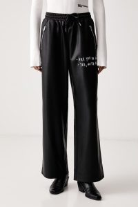 Karl Lagerfeld Jeans  pantaloni pentru femei din imitație de piele x Pietro Terzini