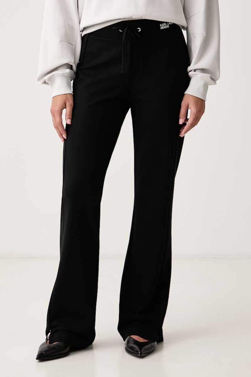 Karl Lagerfeld Jeans  pantaloni straight pentru femei cu vâscoză