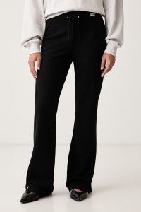 Karl Lagerfeld Jeans  pantaloni straight pentru femei cu vâscoză